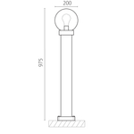 373710 Светильник BOLLA 1x10W (led) E27 ЧЕРНЫЙ IP65