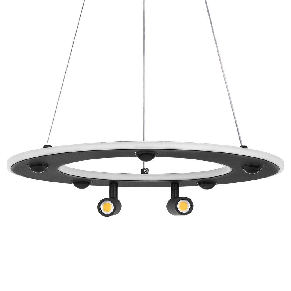 740447 Люстра DIVE LED 60W 3200LM G ЧЕРНЫЙ 3000-6000К