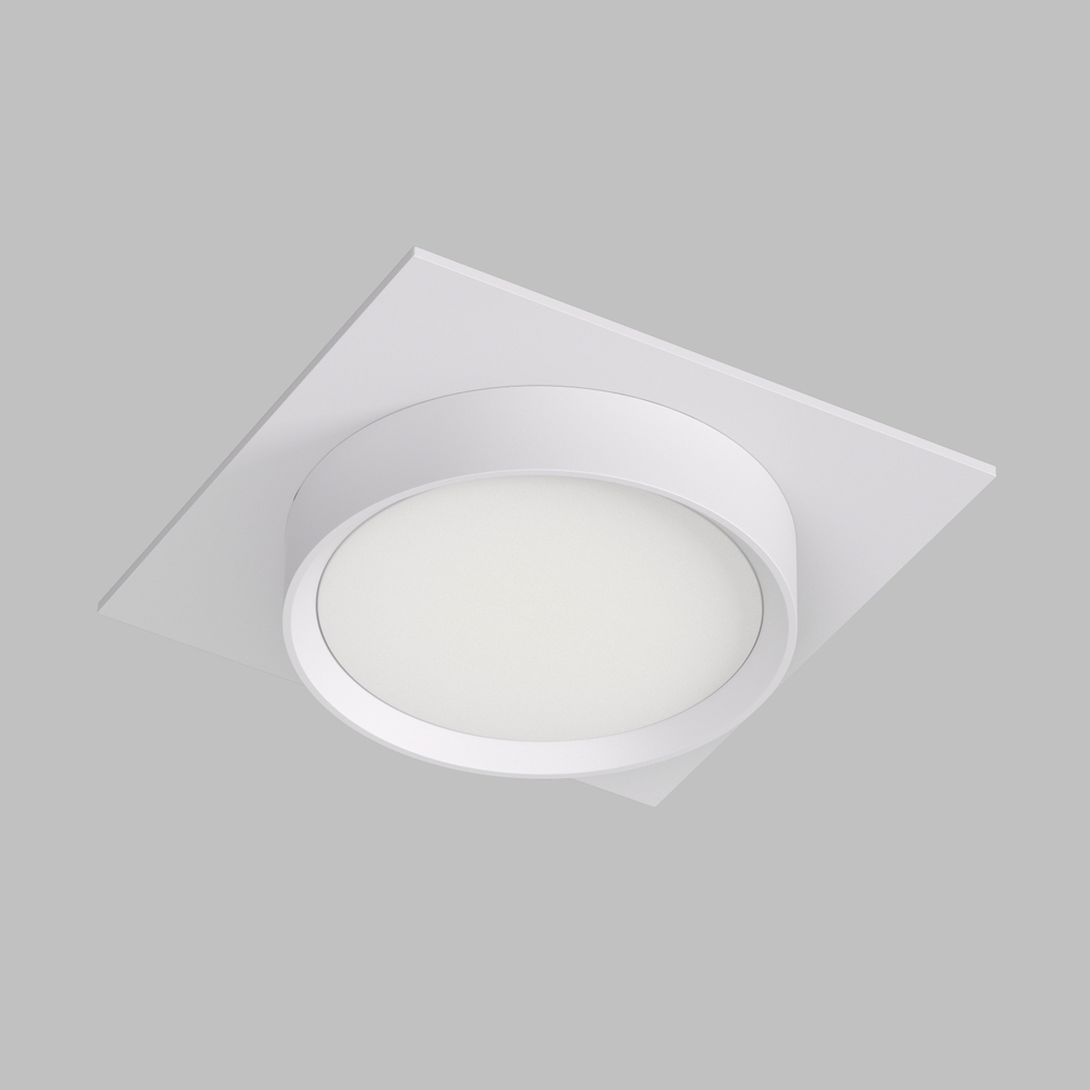 DK2091-WH Встраиваемый светильник FLAT, IP 20, до 15 Вт, GX53, LED, белый, алюминий