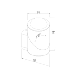 Уличный поворотный светодиодный настенный светильник GIRA U LED IP54 35127/U черный