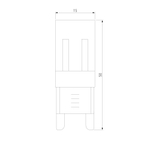 Светодиодная лампа JCD 5W 220V 3300К G9 BLG908