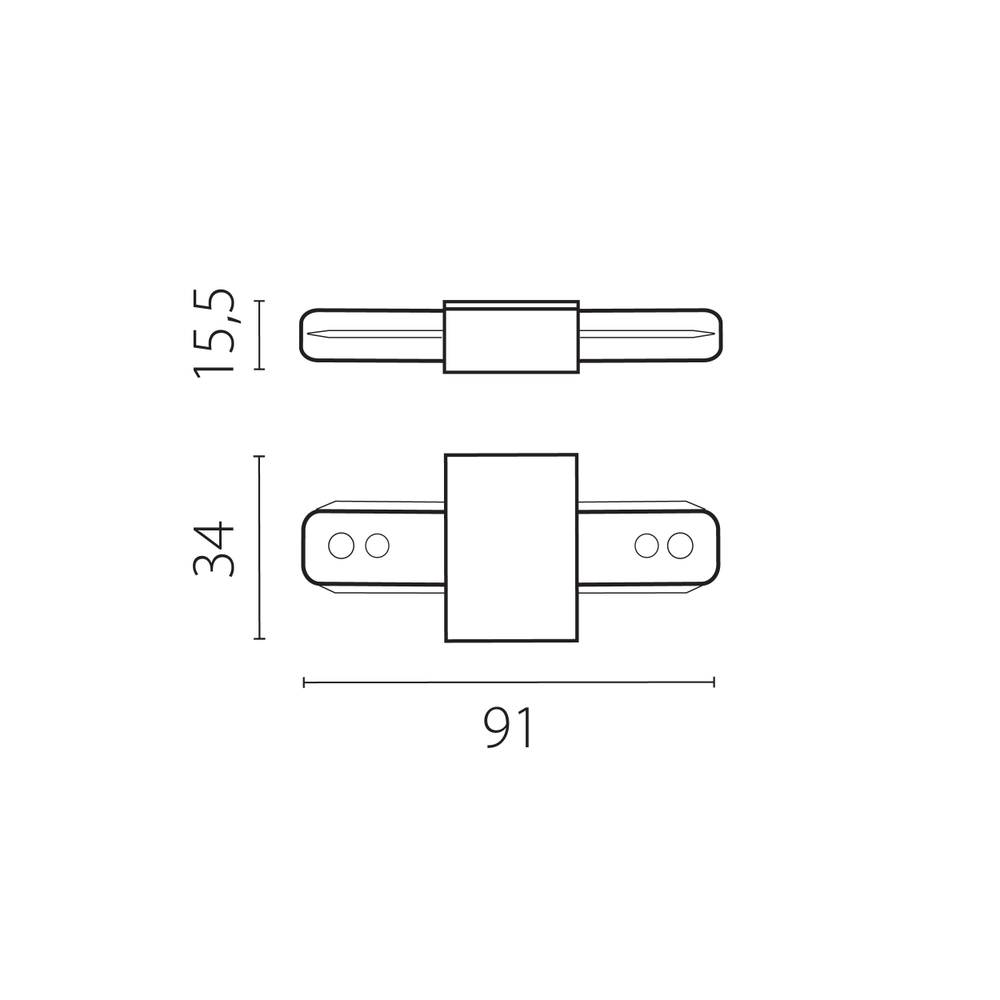 502187-P Питание трековое однофазное BARRA I-образное к 50202X-P, 50203X-P ЧЕРНЫЙ