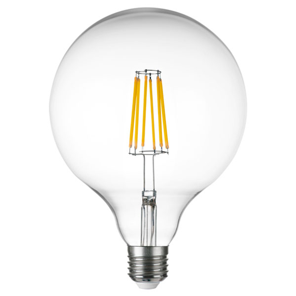 933202 Лампа энергосберегающая LED FILAMENT 220V G125 E27 10W=100W 920LM 360G CL 3000K 30000H