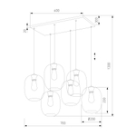 Подвесной светильник со стеклянными плафонами 5974 Elio