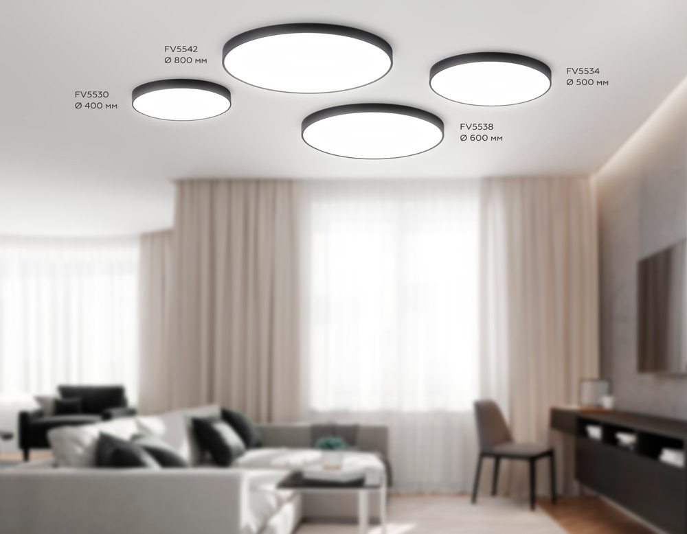 FV5534 BK черный LED 60W 4200K D500*58 (Без ПДУ)