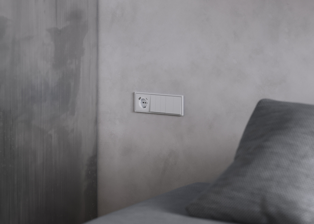 Накладка для розетки с заземлением и защитными шторками, с USB A+C, S70 (серый)