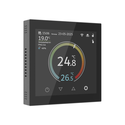 Купить Умный сенсорный терморегулятор Werkel Wi-Fi 3500W IP20 W1851108 черный