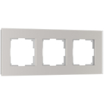 Рамка из стекла на 3 поста Senso дымчатый soft-touch W0033117