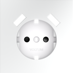 Накладка для розетки с заземлением и защитными шторками, с USB A+A, S70 (белый матовый)