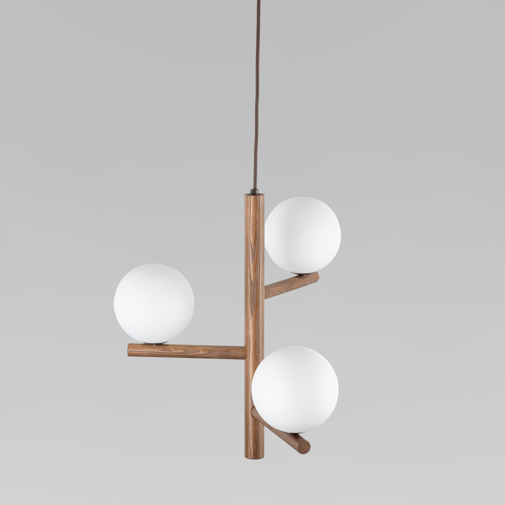 Подвесной светильник со стеклянными плафонами 10271 Estera Wood