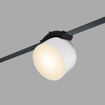 DK5543-WH+BK Поворотный светильник для трека-ремня Belty, серия Spot, со светодиодом, D100*H107мм, 48V DC, 12W, RA90, 120°, 3000K, IP20, белый с черным, алюминий