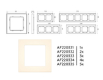 AF220331 Рамка ALFA Techno (Бежевый матовый) 1-ая