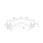 Slim Magnetic Коннектор угловой внутренний для шинопровода в натяжной потолок черный 85204/00 85205/00