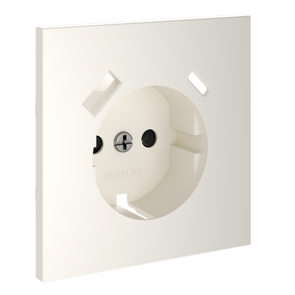 Накладка для розетки с заземлением и защитными шторками, с USB A+C, S70 (хлопок)