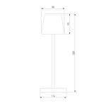 Уличный светодиодный настольный светильник Mist черный с аккумулятором IP54 TL70220 черный