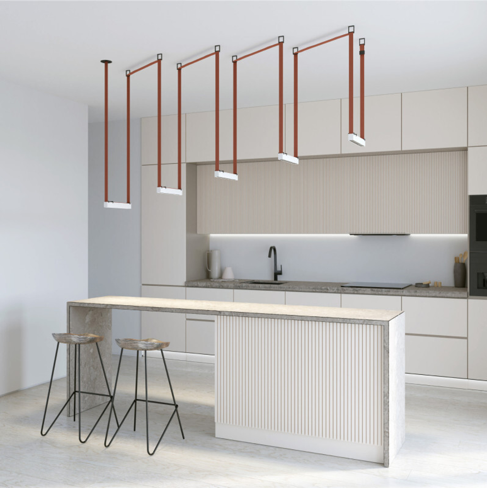 DK5571-WB Cветильник для трека-ремня Belty, серия Grill, со светодиодом, L323*W40*H45мм, 48V DC, 12W, RA90, 24°, 3000K, IP20, белый с черным, алюминий