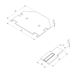Slim Magnetic Комплект заглушек для шинопровода в натяжной потолок: торцевая и внутренняя черный 85233/00