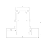 Slim Magnetic Шинопровод встраиваемый под ГКЛ 9,5мм черный (3м) 85210/00 85210/00