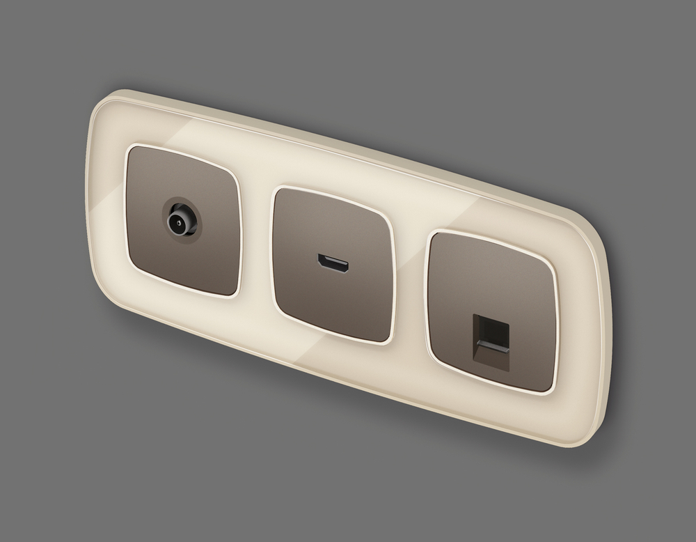 MO643030 Комплект механизма TV розетки проходной OMEGA Темная бронза матовый 5-1000 MHz 4dB QUANT (OP6430, VM211)
