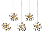 L5PL721132 Подвес пятерной линейный EXTRA 5x3x5W(led) G9  (721132 - 5 + 572162 -1) ЗОЛОТО