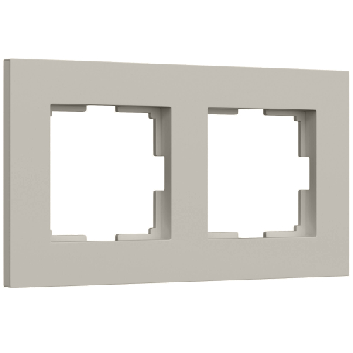 Купить W0022917/ Рамка на 2 поста Slab (дымчатый софт) W0022917