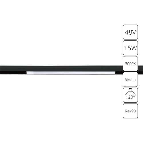 Купить Магнитный трековый светильник Arte Lamp LINEA A4643PL-1BK