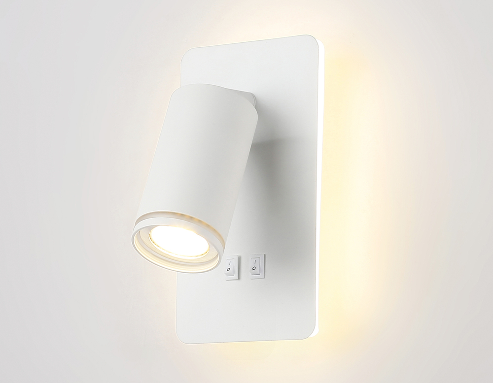 FW2465 WH белый GU10 max 12W+LED 4200K 9W 185*105*150