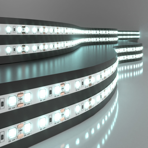 Купить Светодиодная лента 12 В 9.6 Вт/м 120 Led/м 2835 IP20, холодный белый 6500К, 5 м Лента светодиодная 12V 9,6W 120Led 2835 IP20 холодный белый, 5м
