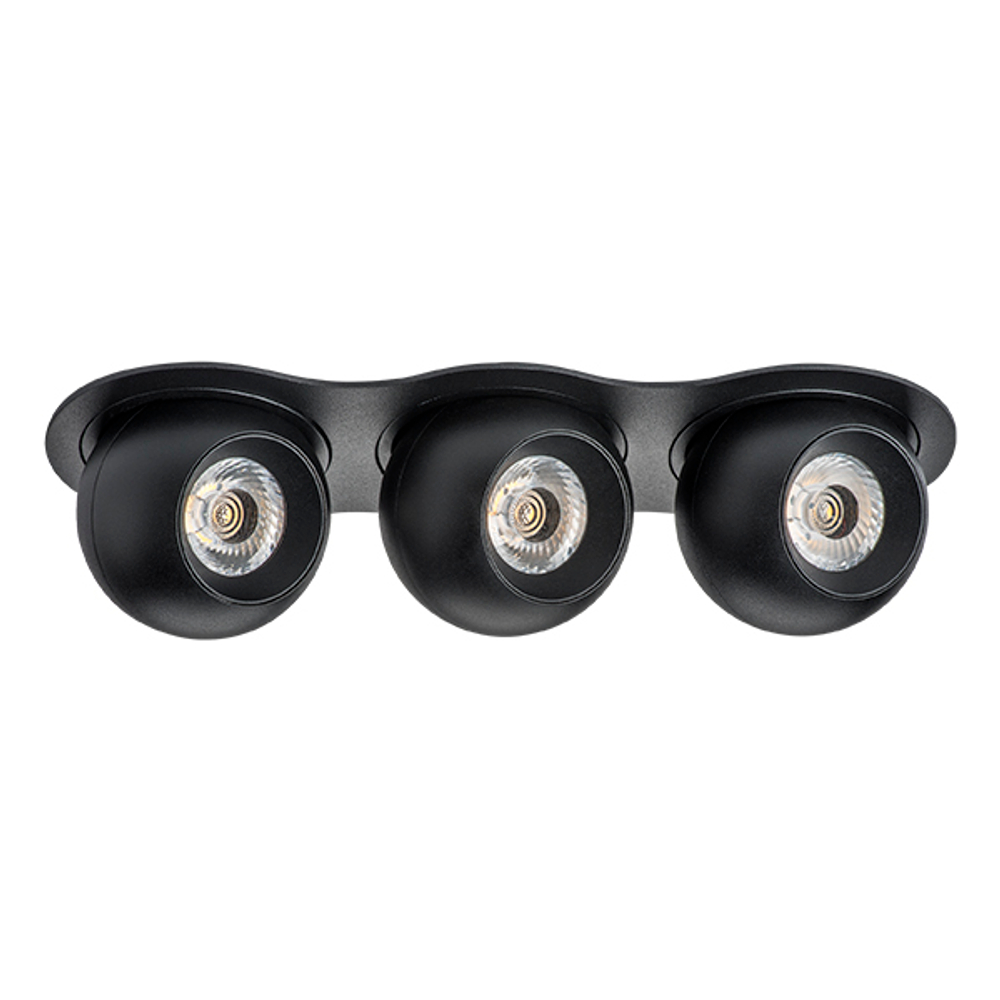 i637747474 Светильник INTERO LED 9W*3 850LM*3 24G ЧЕРНЫЙ 4000K (217637+217074+217074+217074)
