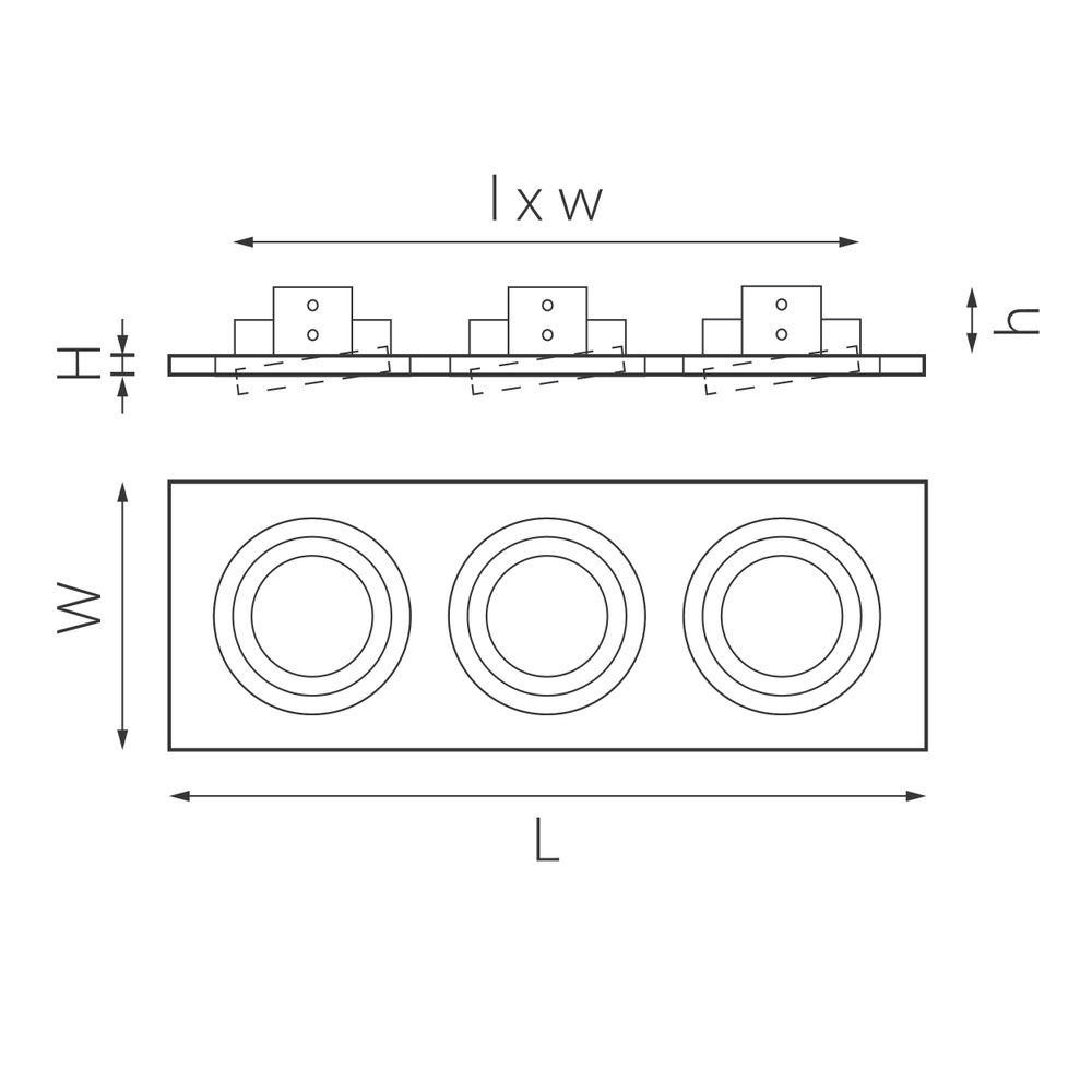 i536060706 Светильник INTERO 16 Triple QUADRO (217536+217606+217607+217606)