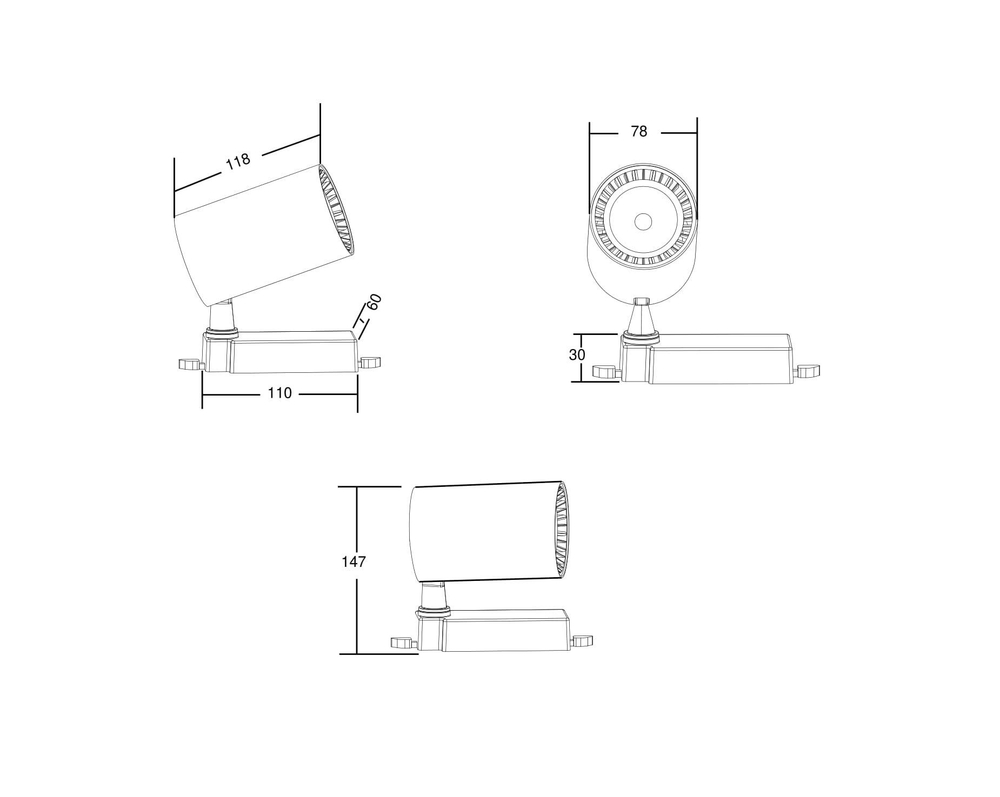 Трековый светильник Technical TR029-3-10W3K-W