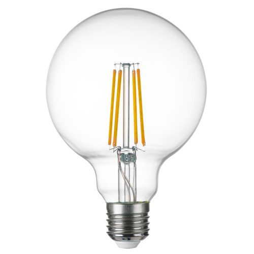 Купить 933102 Лампа энергосберегающая LED FILAMENT 220V G95 E27 8W=80W 720LM 360G CL 3000K 30000H