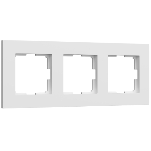 Купить Рамка из поликарбоната на 3 поста Slab белый софт W0032961