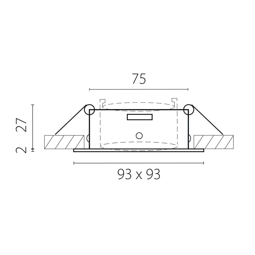 012616 Рамка (светильник) PVC д/LED-модулей 941хх и LED-ламп D50мм SINGO QUAD БЕЛЫЙ