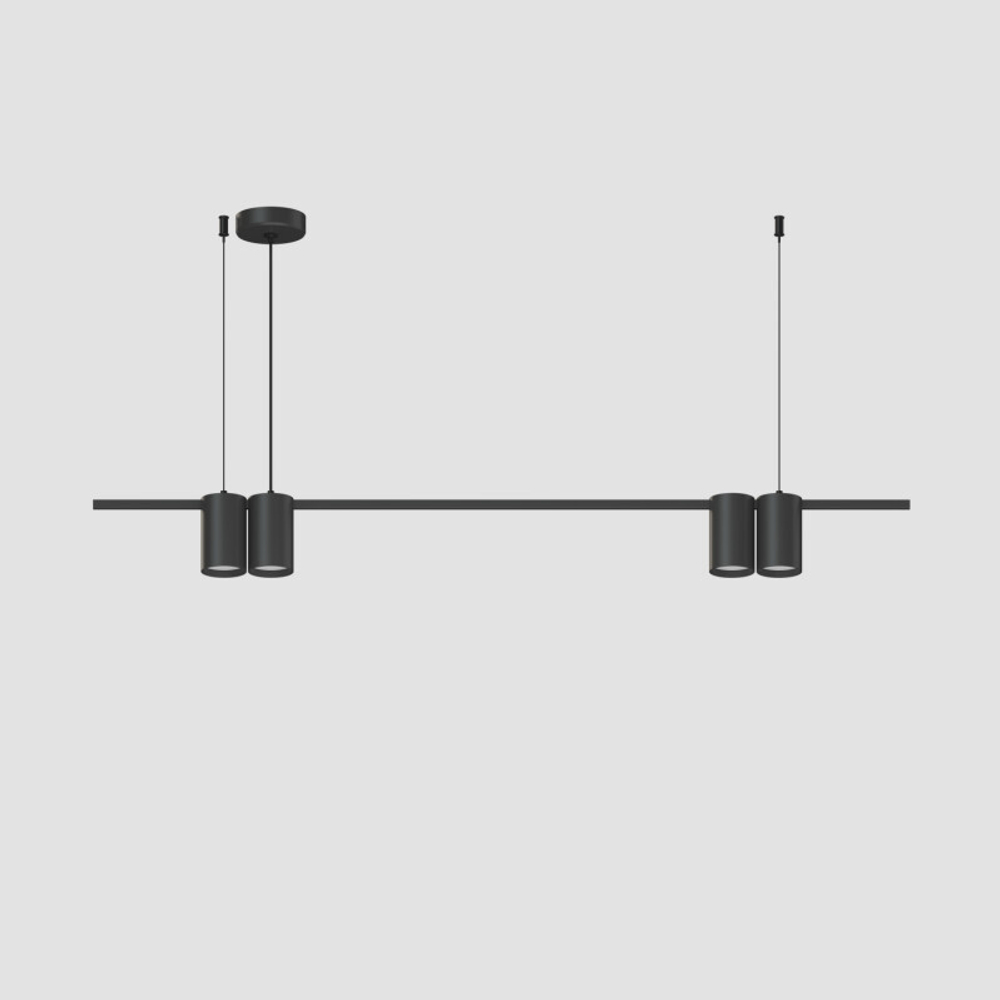DK4061-BK Подвесной светильник ORBIT, IP20, 4xGU10 LED до 15 Вт, черный матовый, алюминий