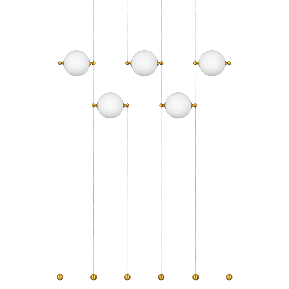 815501 Люстра DAFNE LED 5x8.5W ЛАТУНЬ 3000K