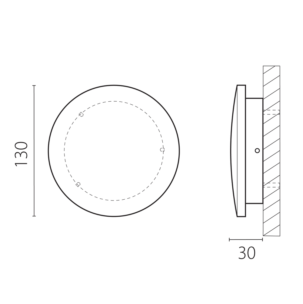 379137 Светильник PIATTO 1x6W LED 600LM G ЧЕРНЫЙ 3000K IP65