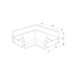 Basic System Коннектор угловой для монтажа в натяжной потолок однофазного шинопровода черный 85235/00