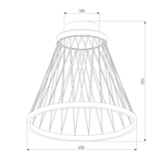 Потолочный светодиодный светильник 40018/1 LED коричневый