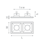 D5270707 Светильник DOMINO QUADRO МR16 (214527+214507+214507)