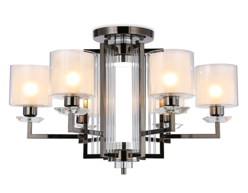 Купить TR4422/6 DCH/CL/FR черный хром/прозрачный/белый матовый E27*6 max 40W D748*463