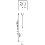 747447 Люстра TUBO LED 5W 320LM 25G ЧЕРНЫЙ 4000K