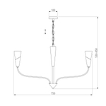 Умный подвесной светильник Rhyton 60167/6 никель 60167/6 никель