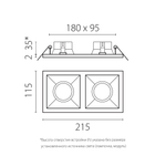 D5270606WMOD Светильник DOMINO QUADRO под LED модуль/лампу МR16 (214527+214506+214506+214006+214006)