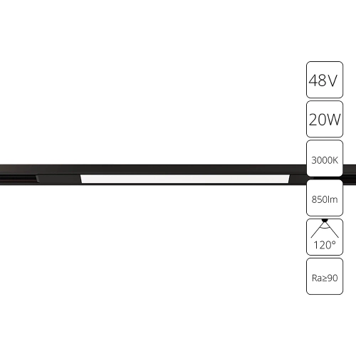 Купить Магнитный трековый светильник Arte Lamp OPTIMA A7284PL-1BK