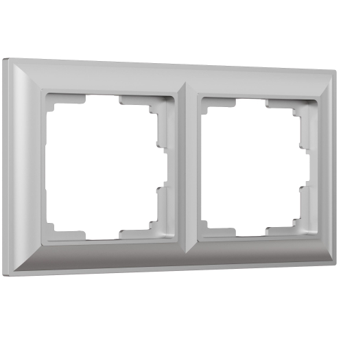 Купить Рамка из поликарбоната на 2 поста Fiore серебряный W0022206
