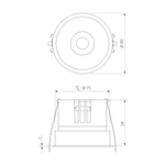 Светильник встраиваемый светодиодный Forte 15W 4000K титан 25071/LED