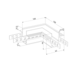 Slim Magnetic Коннектор угловой для встраиваемого шинопровода под ГКЛ 9,5мм черный 85214/00 85214/00