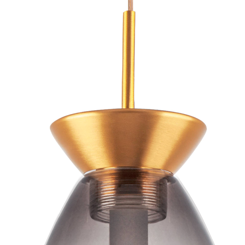 805118 Люстра COLORE LED 1х4W 220LM ЗОЛОТО/ДЫМЧАТЫЙ 3000K