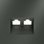 Накладка для розетки компьютерной двойной RJ45+RJ45 кат.6, S70 (титан)